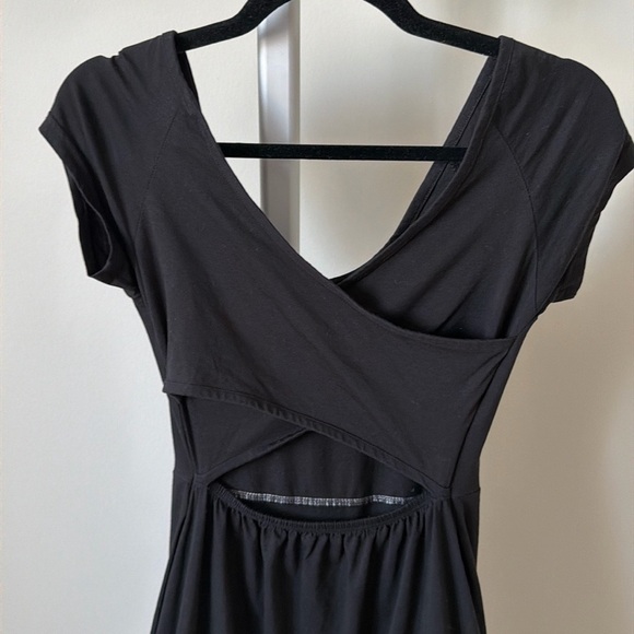 Pact Organic Cotton Fit & Flare Crossback Maxi black Dress, size S - Picture 5 of 10
